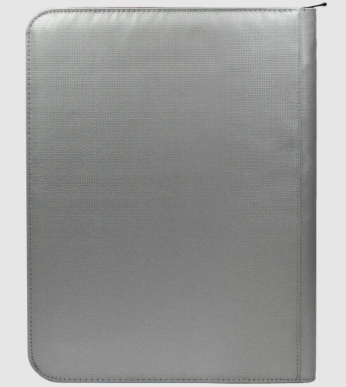 Ultra Pro Fire-Resistant Silver Zippered 9-Pocket PRO-Binder (Holds 360)